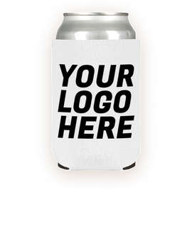 Foldable Neoprene Can Cooler - Color: White