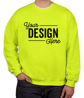 Canada - Gildan Midweight 50/50 Crewneck Sweatshirt - Color: Safety Green