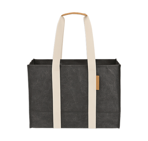 Full Color Out of The Woods Large Market Tote Bag in Ebony
