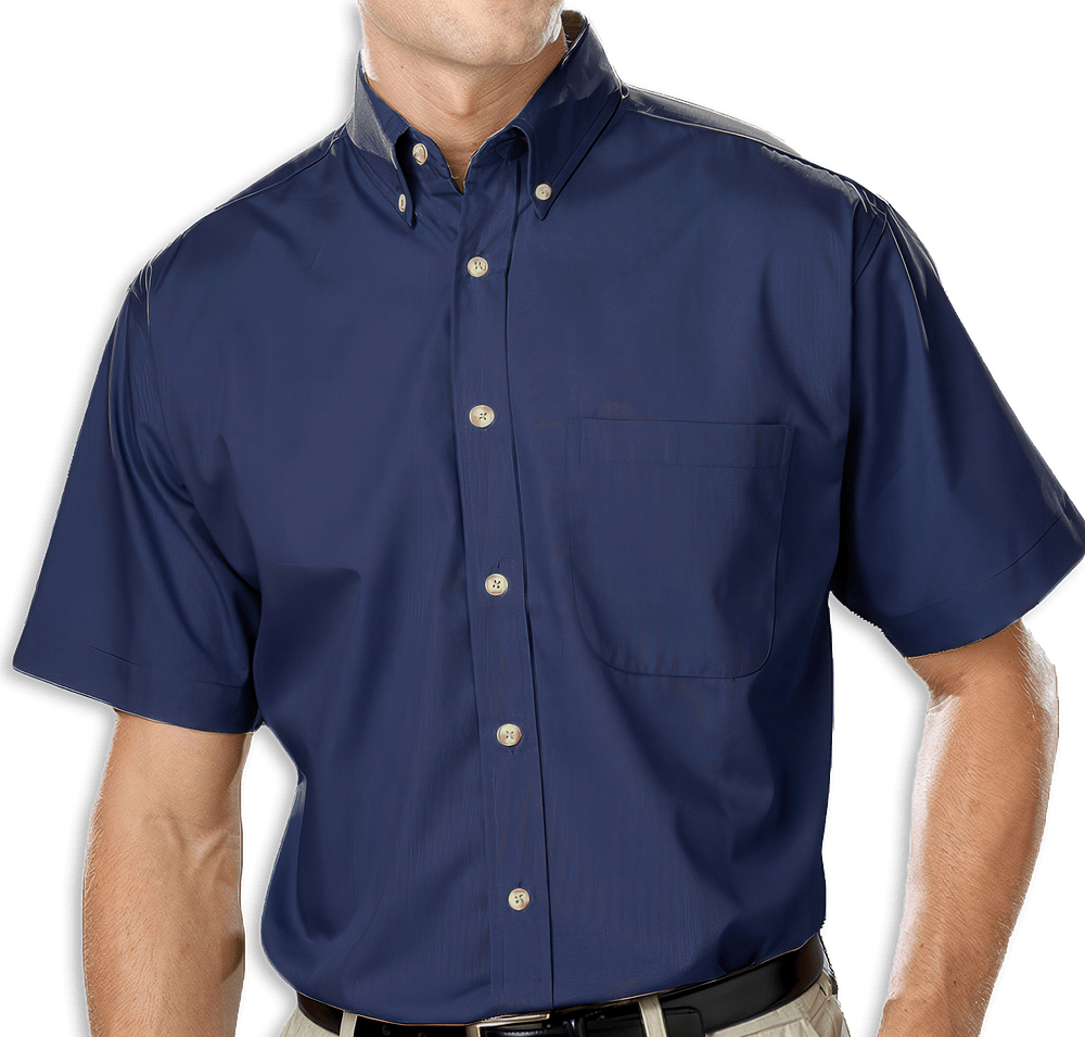 Blue Generation Superblend Poplin Short Sleeve Dress Shirt - Printed-default