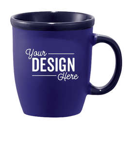 12 oz. Cafe Au Lait Ceramic Mug - Color: Blue