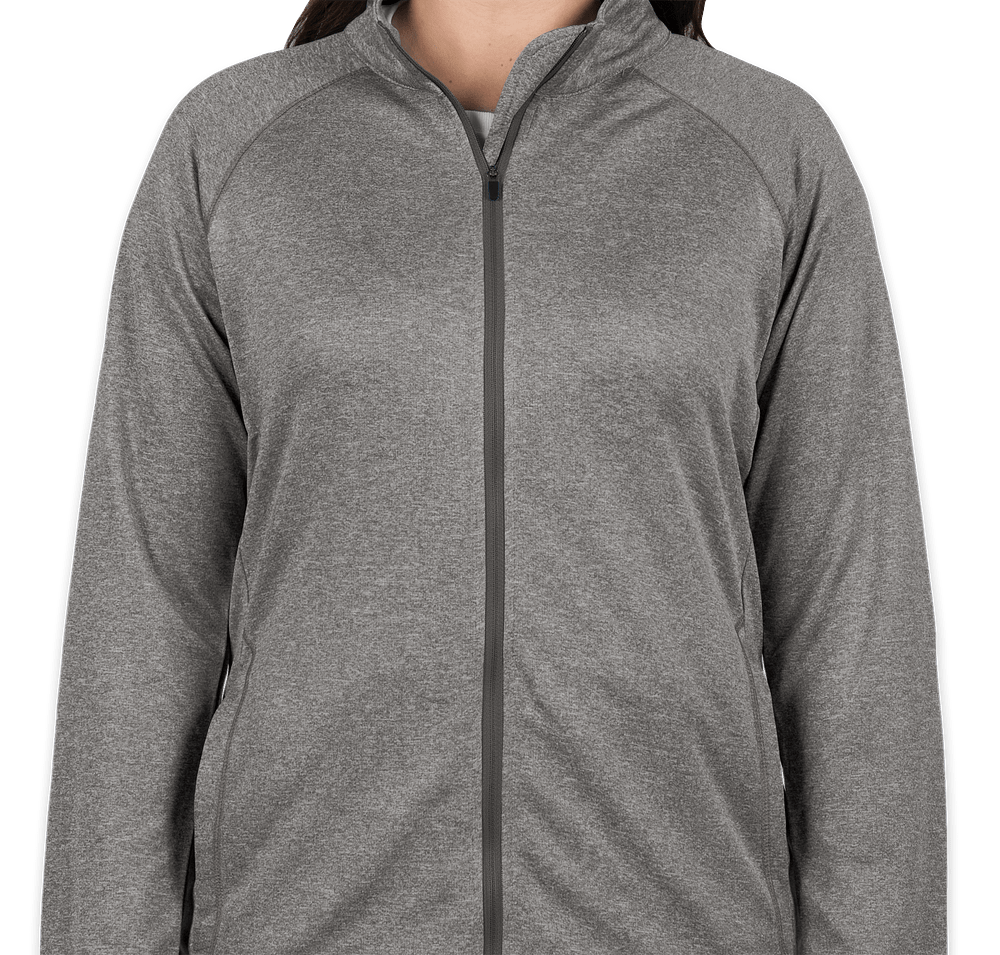 Devon & Jones Women's Heather Performance Full Zip-default