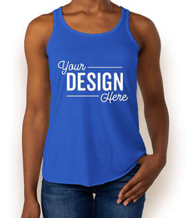 Bella + Canvas Women's Flowy Racerback Tank - Color: True Royal