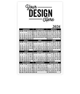 Full Color Calendar Magnet - .019" - Color: White