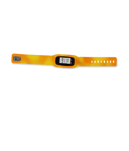 Mood Multifunction Pedometer Watch in Orange To Yellow