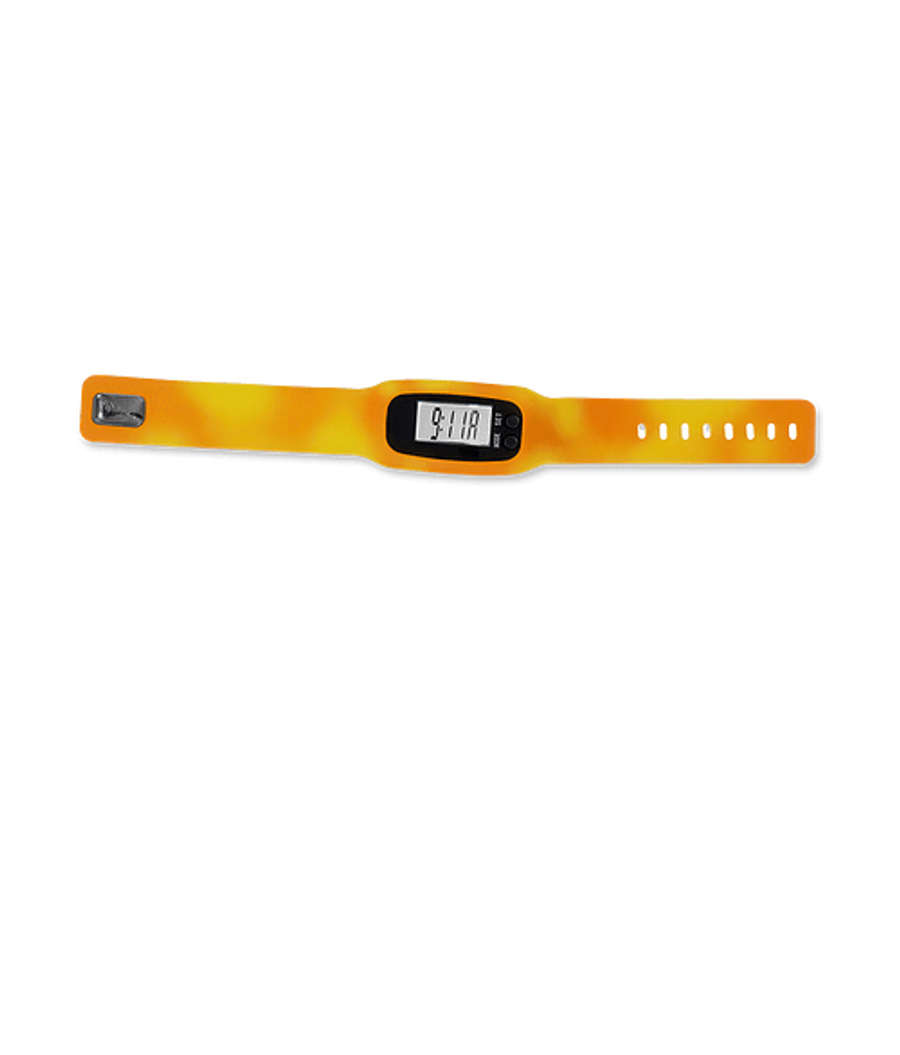 Mood Multifunction Pedometer Watch in Orange To Yellow