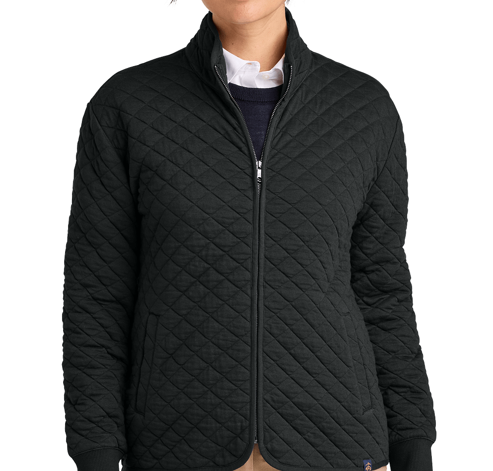 Brooks Brothers Women's Diamond Quilted Full Zip Jacket-default