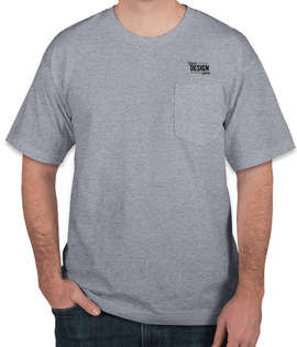 Bayside USA-Made 100% Cotton Pocket T-shirt - Color: Dark Ash