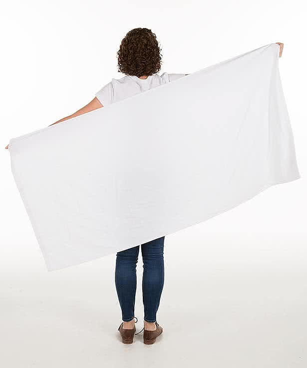 Lightweight White Printed Beach Towel