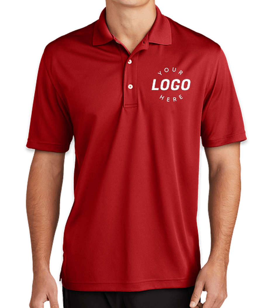 Sport-Tek Dri-Mesh Performance Polo - Printed in Red