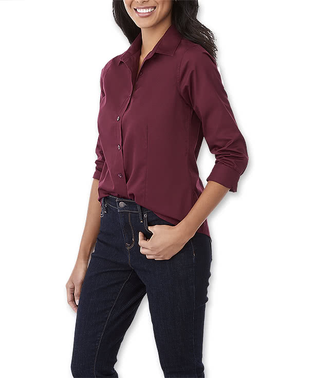 Elevate Women's Wilshire Twill Long Sleeve Dress Shirt