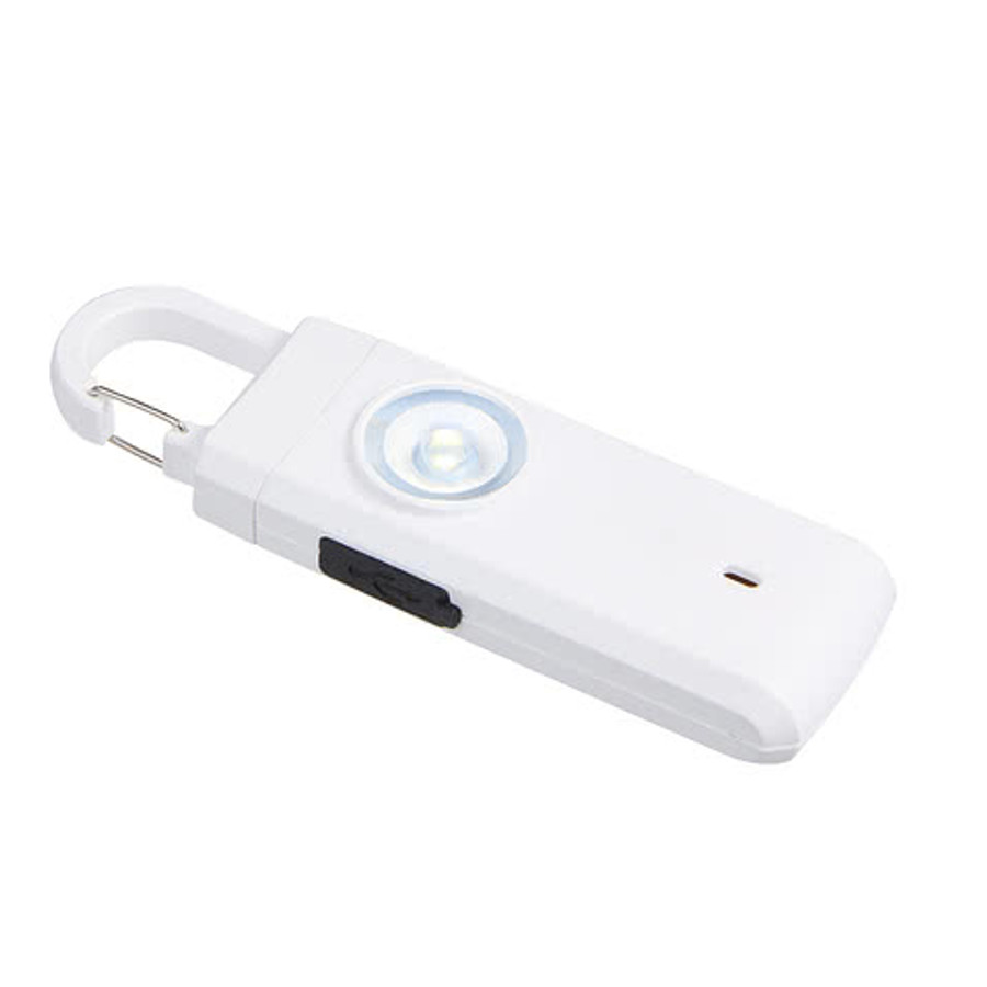 Safety Alarm Keychain in White