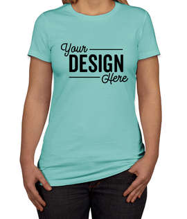 Bella + Canvas Women's Slim Fit Favorite T-shirt - Color: Seafoam Blue
