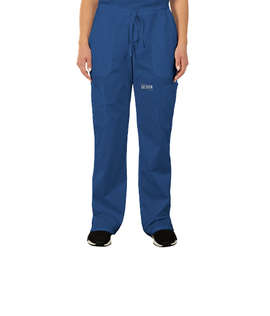 Cherokee Workwear Revolution Women's Drawstring Cargo Scrub Pant - Color: Royal
