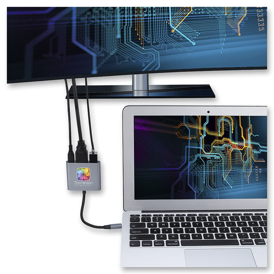 Compact 3-in-1 HDMI USB Hub