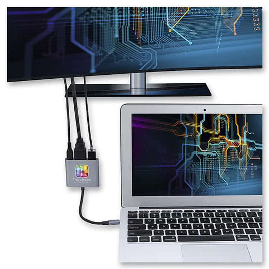 Compact 3-in-1 HDMI USB Hub in Black