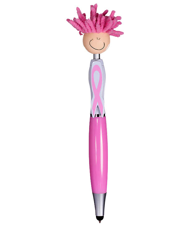 MopToppers Breast Cancer Awareness Ballpoint Stylus Pen (black ink)
