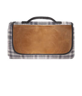 Field & Co. Debossed Roll-Up Picnic Blanket - Color: Gray/Brown