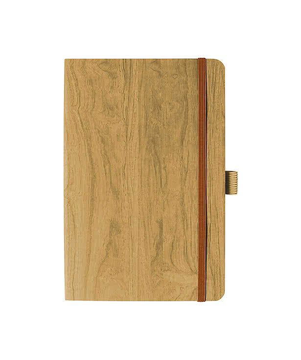 Soft-Touch Wood Grain Notebook
