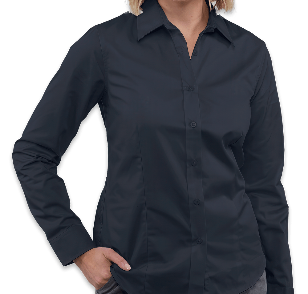 Elevate Women's Wilshire Twill Long Sleeve Dress Shirt-default