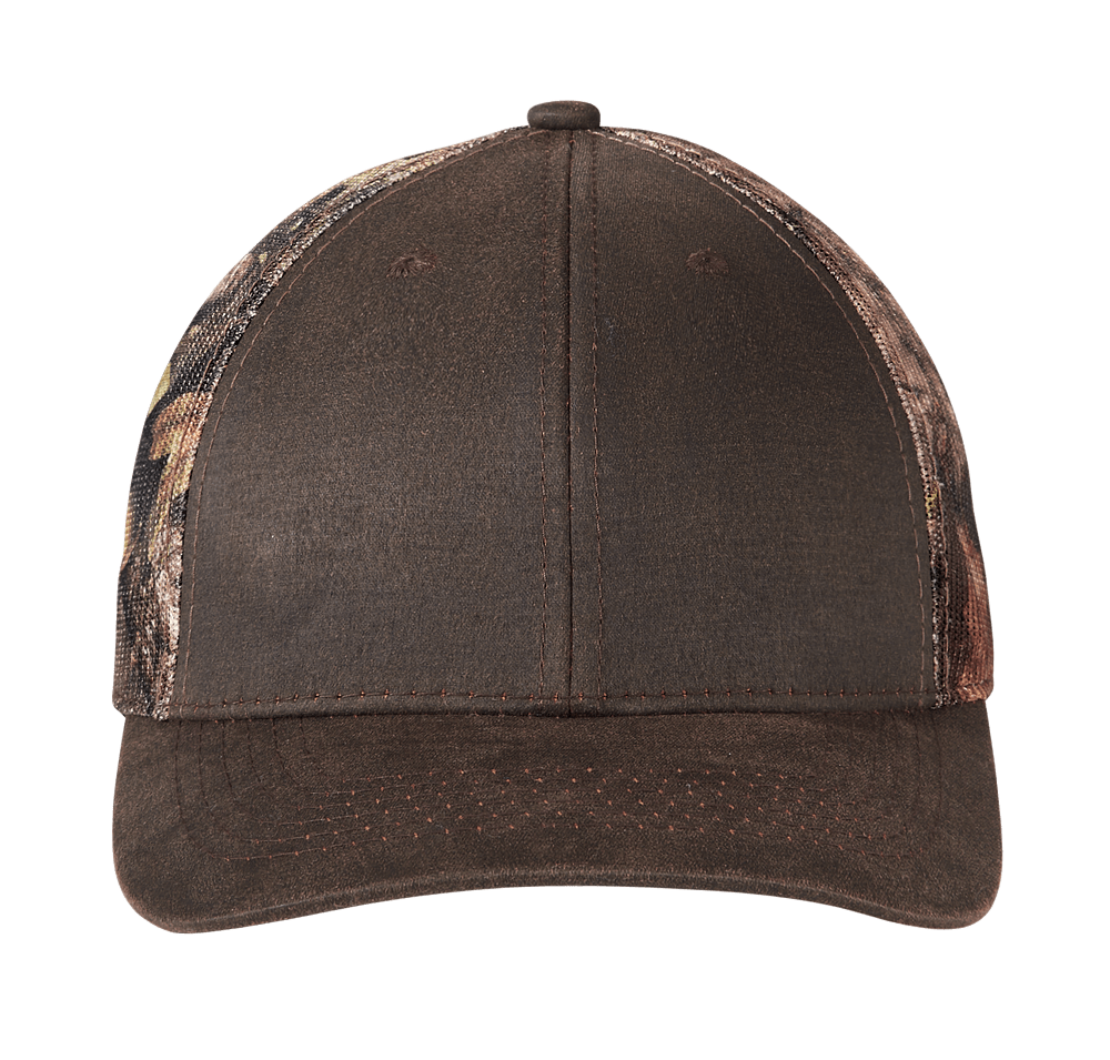 Port Authority Pigment Dyed Camo Trucker Hat-default