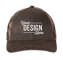 Port Authority Pigment Dyed Camo Trucker Hat - Color: Kryptek Highlander/ Brown