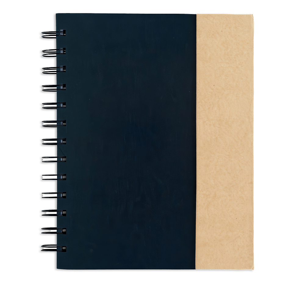 Hard Cover Spiral Notebook with Sticky Notes and Flags-default