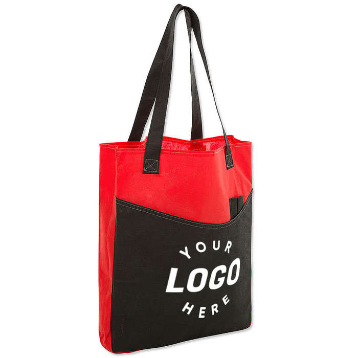 Promotional Non-Woven Pocket Convention Tote Bag