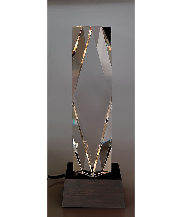 Laser Engraved Dramatis Award with Light Up Base
