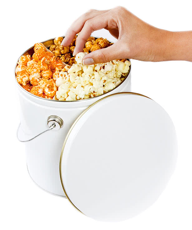 One Gallon Trio Flavor Popcorn Tin