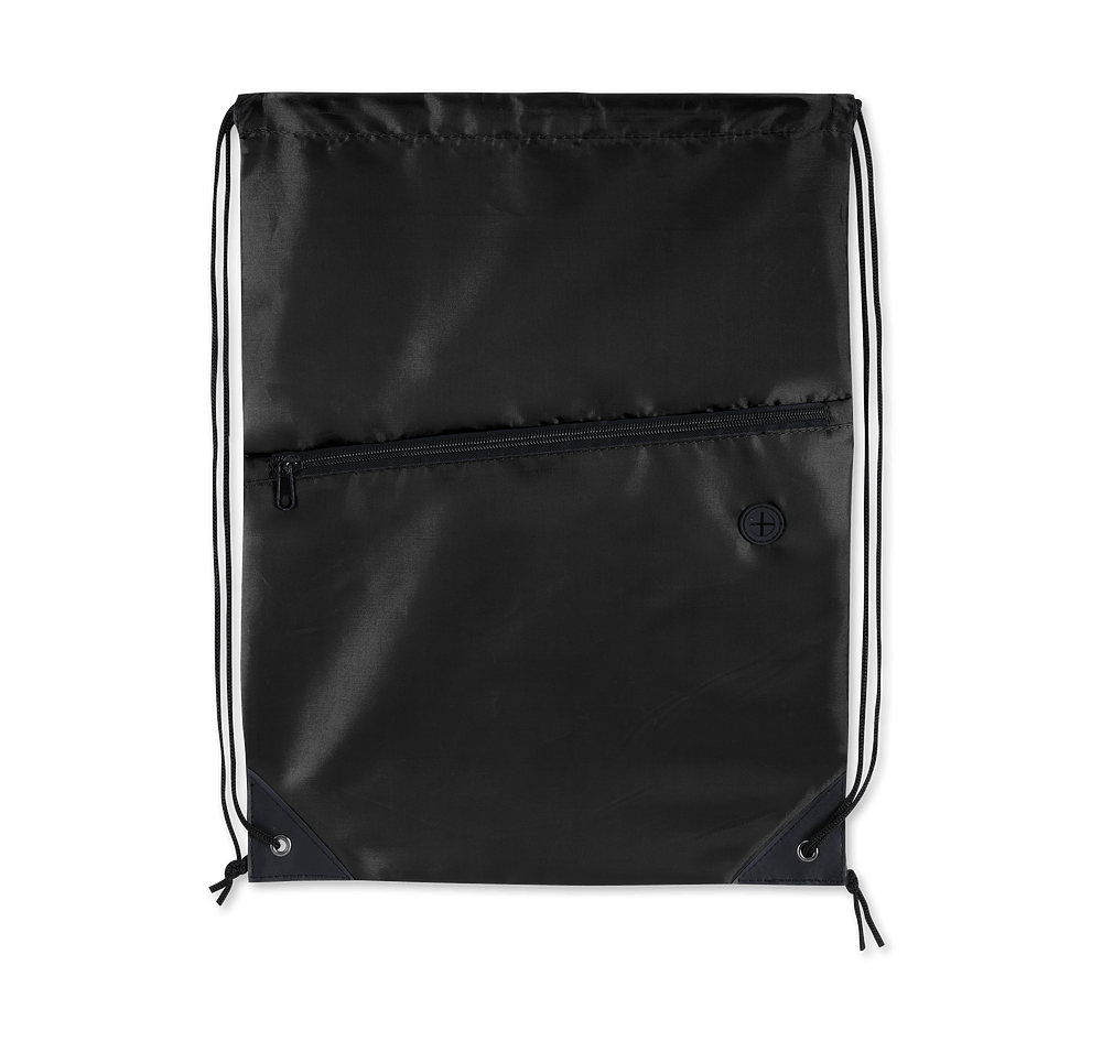 Full Color Front Zip Drawstring Bag-default