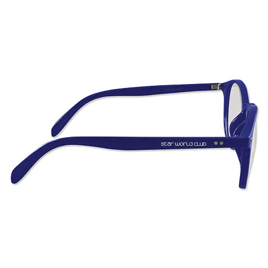 Round Blue Light Blocking Glasses in Royal Blue
