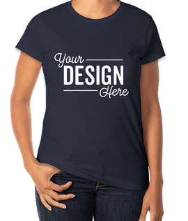 Gildan Women's Lightweight Jersey T-shirt - Color: Navy