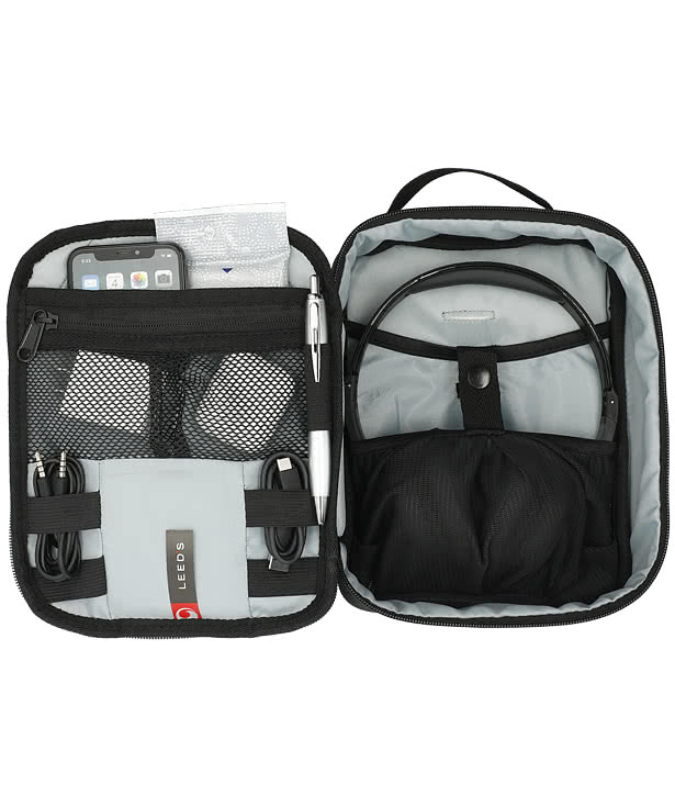Recycled Headphone Case and Tech Organizer