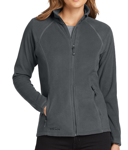 Eddie Bauer Women's Full Zip Microfleece Jacket in Grey Steel