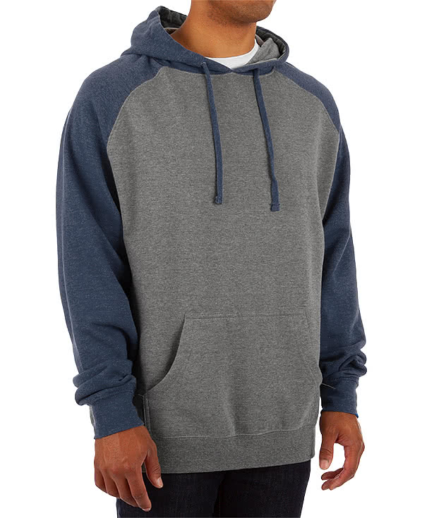 Custom Independent Trading Heather Raglan Pullover Hoodie - Design