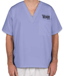 Harriton V-Neck Scrub Top - Color: Ciel Blue
