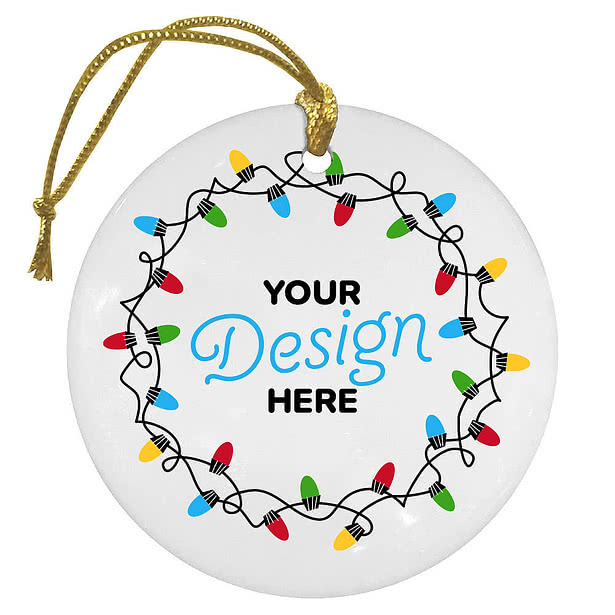 Full Color Round Ceramic Ornament