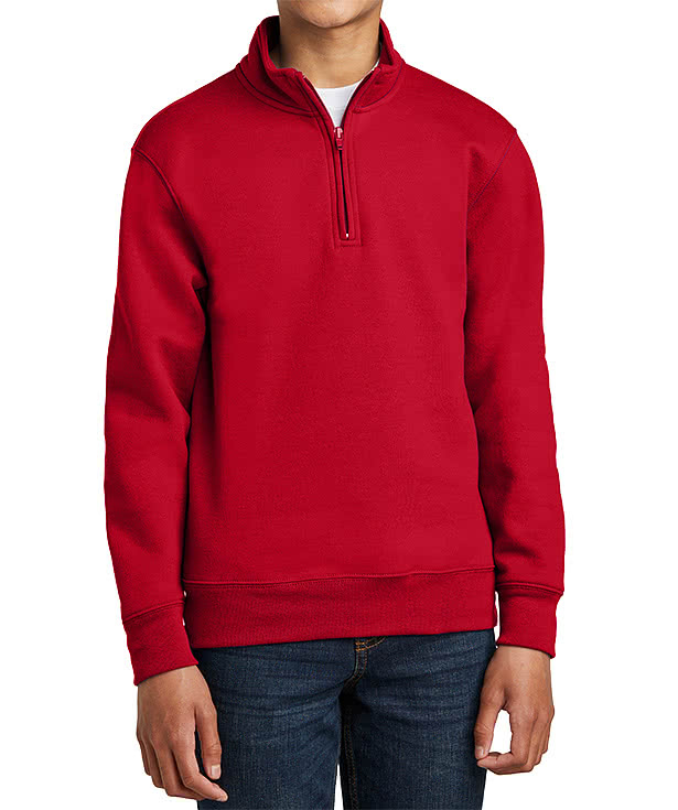 Port & Company Youth Core Quarter Zip Sweatshirt - Printed