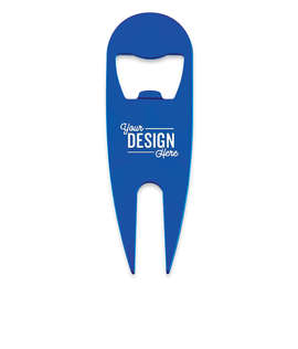 Laser Engraved Golf Divot Tool With Bottle Opener - Color: Blue