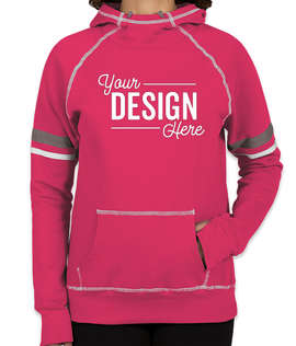 Augusta Women's Spirit Pullover Hoodie - Color: Power Pink / White / Graphite