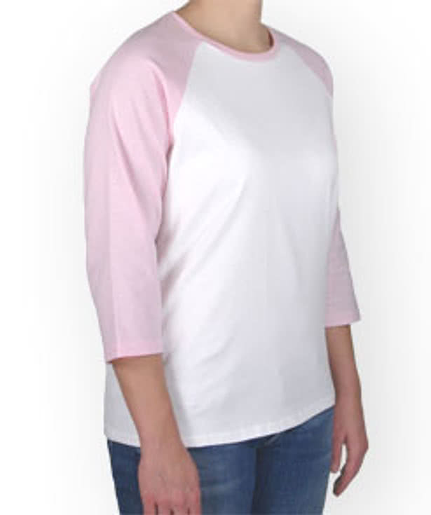 Hanes Ladies 3/4 Sleeve Raglan T