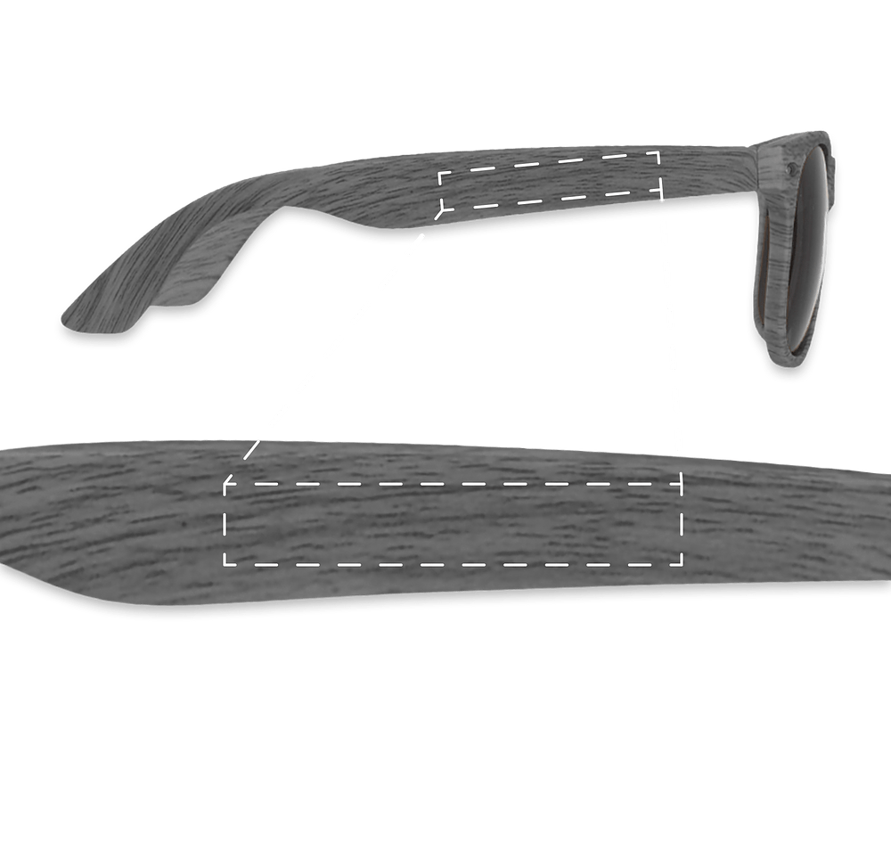 Allen Faux Wood Finish Sunglasses-default