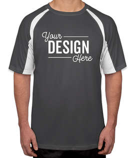 Badger B-Dry Contrast Performance Shirt - Color: Graphite / White
