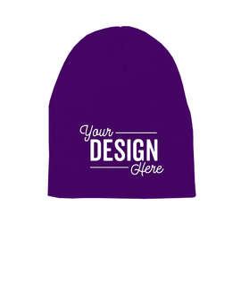 Yupoong Solid Beanie - Color: Purple