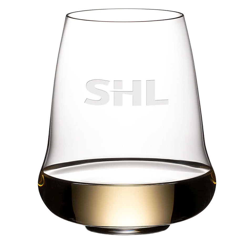 Laser Etched Riedel 15.52 oz. Wings Stemless Wine Glass