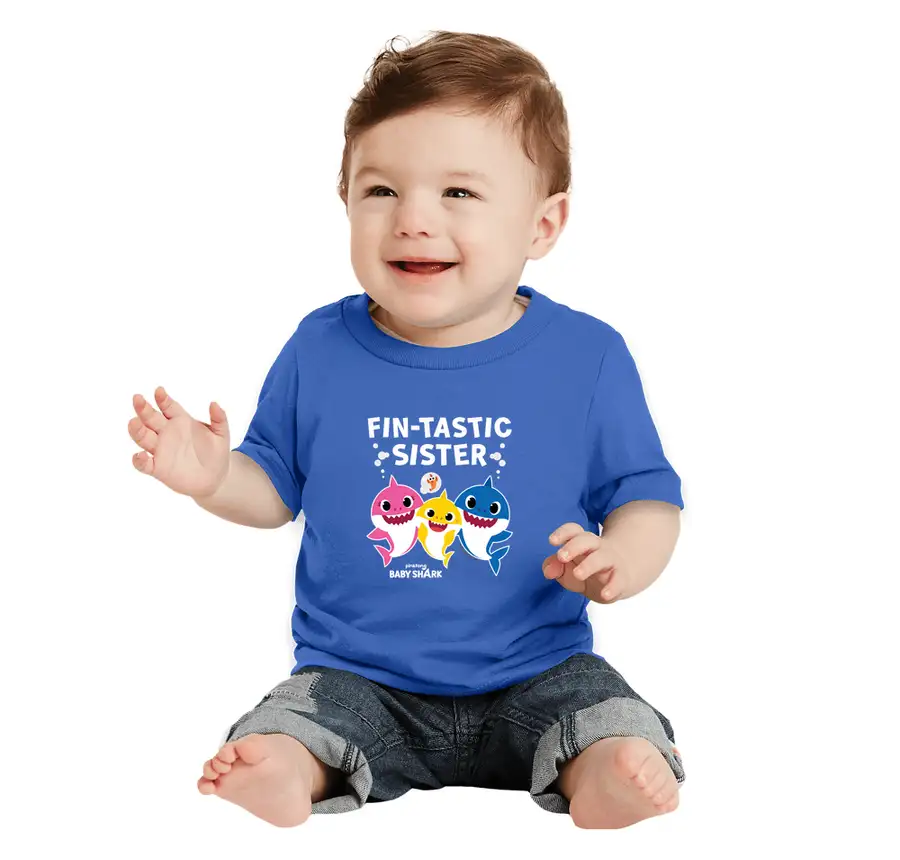 Baby Shark - Fintastic Sister - Port & Company Infant Core Cotton T-shirt