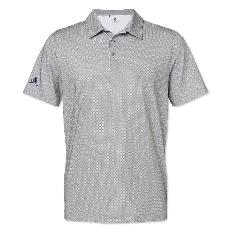 Adidas Diamond Dot Print UPF 50 Performance Polo - Printed
