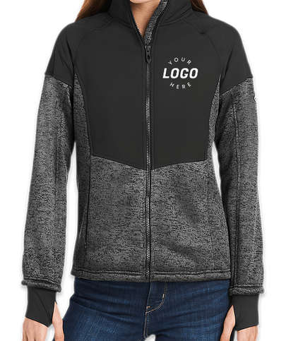 Spyder Women's Passage Eco Sweater Fleece Jacket - Polar Powder  /  Black