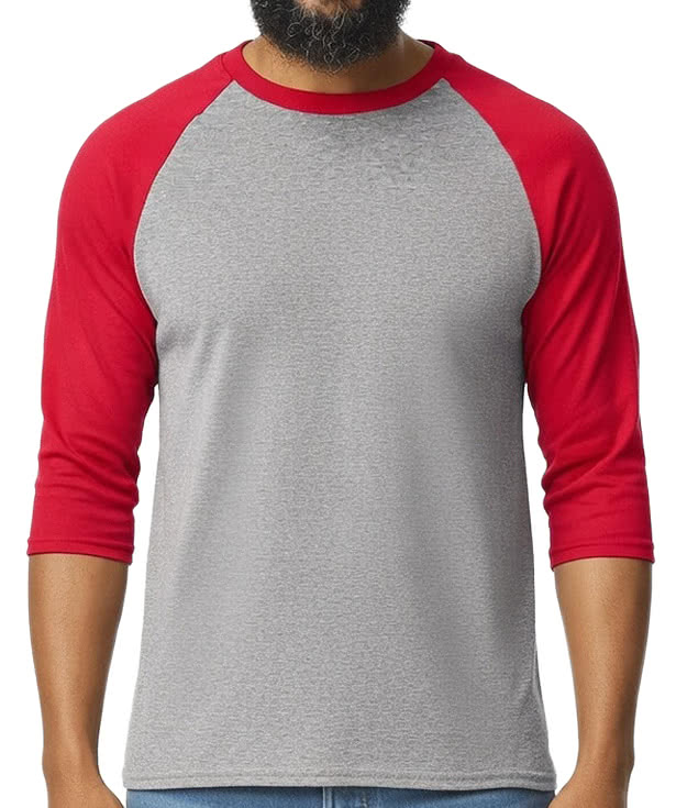 Gildan Heavy Cotton 3/4 Sleeve Raglan T-shirt